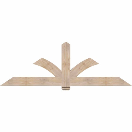 Ekena Millwork Redmond Smooth Timber Gable Bracket, Douglas Fir, 84"W x 28"H x 3 1/2"D x 5 1/2"F, 8/12 Pitch GBW084X28X0406RED00SDF